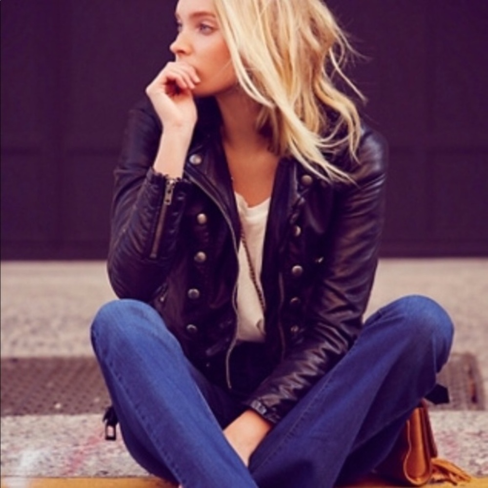 NWT FreePeople Asheville vegan leather jacket!